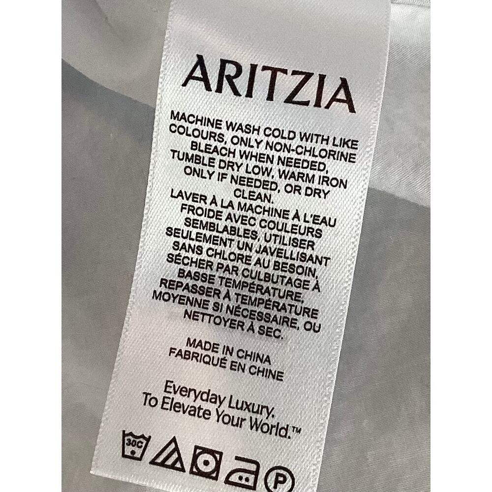 Aritzia Sunday Best Women's Martine Admiral Poplin Mini Dress Bohemian White 2XS - Picture 14 of 16